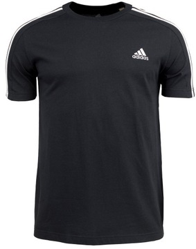Koszulka męska adidas Essentials Single Jersey 3-Stripes Tee czarna IC9334