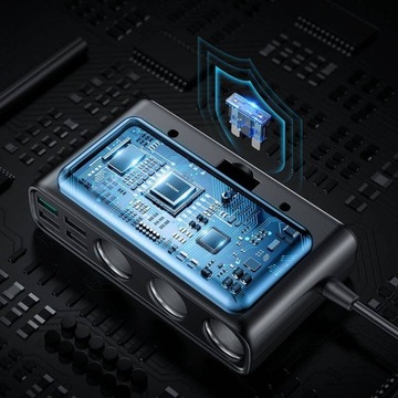 JOYROOM JR-CL06 МНОГОПОРТОВОЕ АВТОМОБИЛЬНОЕ ЗАРЯДНОЕ УСТРОЙСТВО USB PD154W