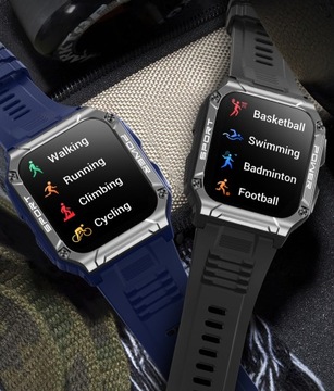 ZEGAREK SMARTWATCH MĘSKI WODOODPORNY MENUPL KARDIO