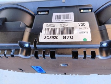 PŘÍSTROJOVÁ DESKA BUDÍK BUDÍKY EVROPA VW PASSAT B6 B7 CC 3C8920870