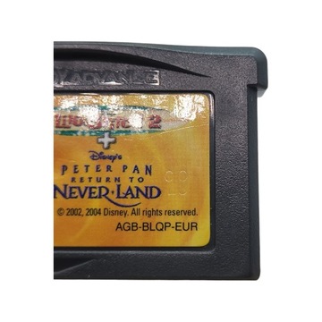 Lilo Stitch 2 + Peter Pan Game Boy Gameboy Advance GBA