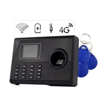 REJESTRATOR CZASU WIEGAND WIFI 4G + 15x zakodowane breloki RFID 125kHz