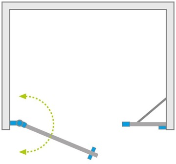 Drzwi prysznicowe szklane prysznic 100 L brązowe