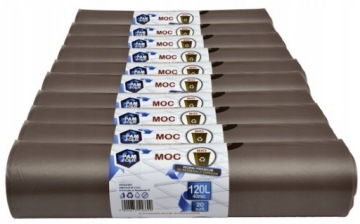 Мешки для сортировки мусора BROWN BIO мусор 120л 20 шт ПРЕМИУМ.
