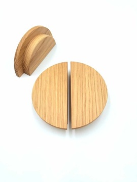 UCHWYT MEBLOWY PÓŁOKRĄG DREWNIANY LITY DĄB 8CM JAKOŚC ! PRODUCENT !