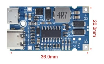 Ładowarka akumulatorów 5S 18W Li-ion (21V) lub LiFePO4 (18V) USB-C / 0105