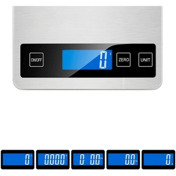 Waga Kuchenna Cyfrowa 1g-15kg LED Wodoodporna Skala Żywności