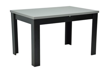 Stół laminowany rozkładany czarny 80x120/160 cm
