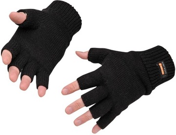 RĘKAWICE ROBOCZE RĘKAWICZKI MĘSKIE OCIEPLANE ZIMOWE BEZ PALCÓW PALCY