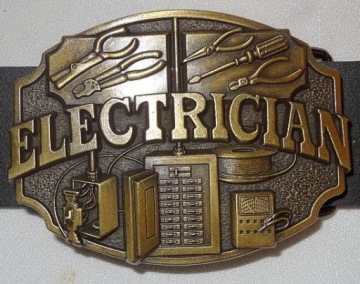 Elektryk electrician klamra brąz do paska