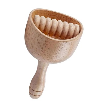 Drewniany kubek do masażu, ręczny relaksator, poprawiający sen 18 cm x 9 cm