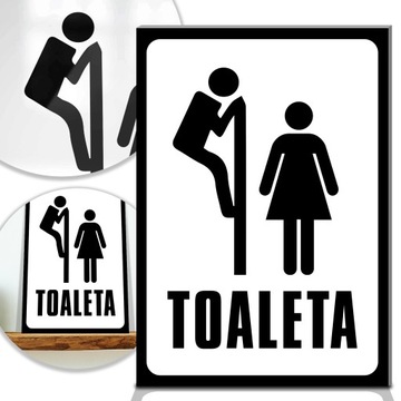 Śmieszna TABLICZKA do WC TOALETA WIELE WZORÓW UV