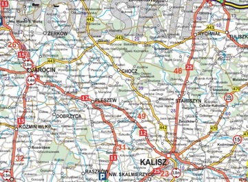 Польская административная и дорожная карта + система e-TOLL 2024 г. 1:560