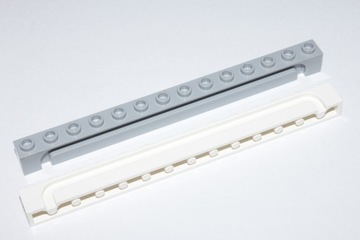 268*LEGO 4217 BELKA 1x14 PROWADNICA SZARA LBG + BIAŁA, 2szt