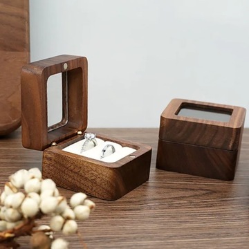 ДЕРЕВЯННАЯ КОРОБКА ДЛЯ ОБРУЧАЛЬНЫХ КОЛЬЦИЙ ОБРУЧАЛЬНОЕ КОЛЬЦО В РУСТИКЕ БОХО