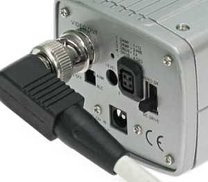 РАЗЪЕМ BNC ДЛЯ КАМЕРЫ, ОБЪЕКТ ПОД ПЕРЕДНЫМ УГЛОМ. ПЛАСТИК