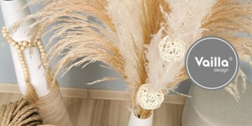 БУКЕТ СУШЕННАЯ ПАМПАССНАЯ ТРАВА БОЛЬШОЙ БЕЛЫЙ XXL 6 шт.