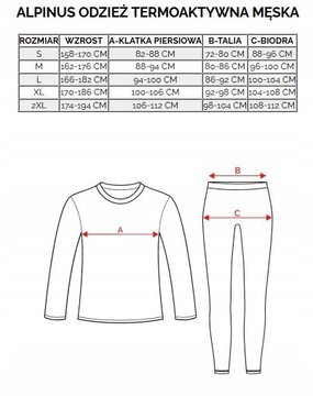 Мужское термобелье Alpinus Active Base Layer GT43880 — XXL