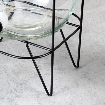 БАНКА ДЛЯ ЛИМОНАДНОГО НАПИТКА С КРАНОМ, НАВИНЧИВАЕМАЯ, С ЧЕРНОЙ ПОДСТАВКОЙ, 5,5 Л.