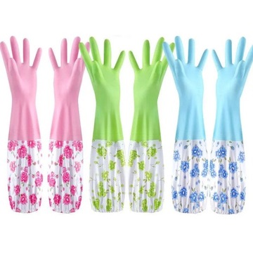 1 пара перчаток для мытья посуды, модные водонепроницаемые перчатки