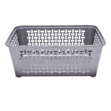 Koszyczek koszyk plastikowy DOMINO 4 36x26x14 Sreb