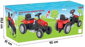 ОГРОМНЫЙ ДЕТСКИЙ ТРАКТОР С АККУМУЛЯТОРОМ 6 В PILSAN