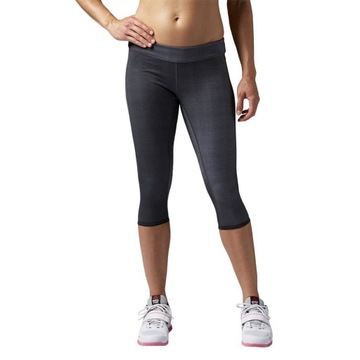 Leginsy 3/4 Reebok spodenki treningowe getry termo fitness do biegania