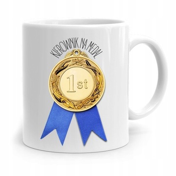 KUBEK PREZENT DLA KIEROWNIKA KIEROWNIK NA MEDAL z Nadrukiem ze Zdjęciem