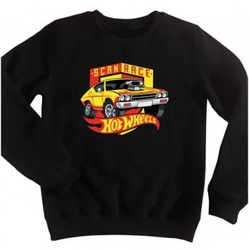BLUZA BEZ KAPTURA HOT WHEELS 140 WZORY