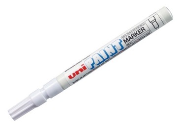 ПЕРМАНЕНТНЫЙ МАРКЕР UNI WHITE, ХОРОШЕЕ ПОКРЫТИЕ