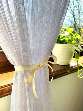 Шторы на метр Фон Длинная штора Природа Белое Золото Блеск 290