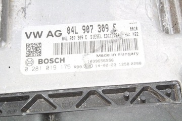 0281019175 JEDNOTKA MOTORU 1.6 TDI 85 2015 SEAT TOLEDO IV (KG3)