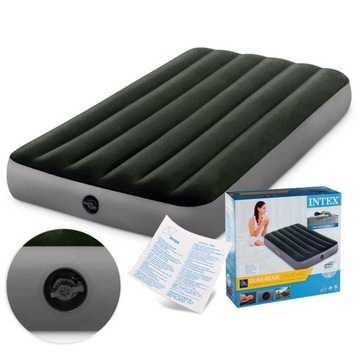 MATERAC DMUCHANY WELUROWY Intex 1-osobowy 64107