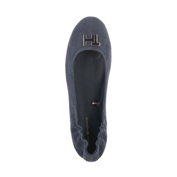 Buty Baleriny Zamszowe Damskie Tommy Hilfiger Hardware Ballerina