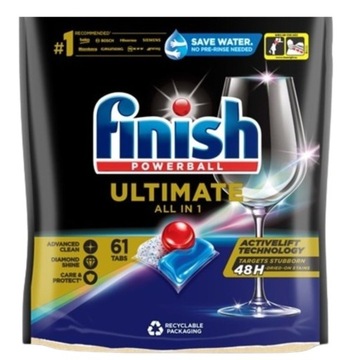 FINISH Powerball ALL IN ONE ULTIMATE kapsułki do zmywarki Original 61 sztuk