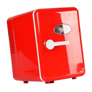 Mini Fridge 6L Drinks Fridge Small Portable Red