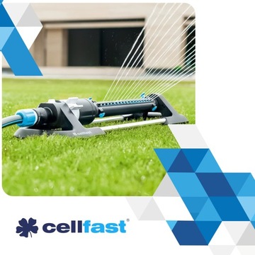 Осциллирующий садовый спринклер Cellfast для газона FOCUS ERGO, регулируемый 340 м2