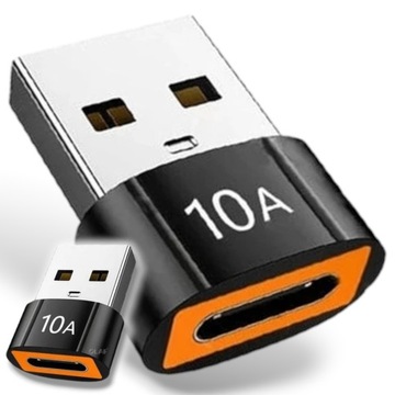 ADAPTER PRZEJŚCIÓWKA KONWERTER OTG USB 2.0 NA USB TYP C 10A FAST CHARGING