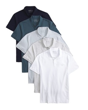 Koszulki męskie Polo 5-PAK ZESTAW koszulek premium Abercrombie & Fitch XXL
