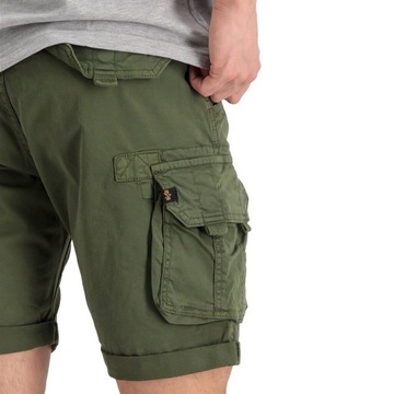 Szorty Spodenki Alpha Industries Crew Short - Zielone 36