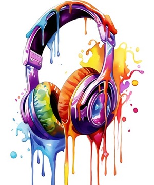 Naprasowanka Słuchawki headphones art 8