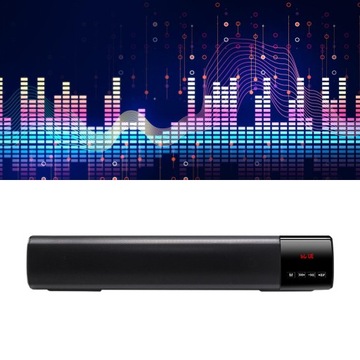 Przenośny głośnik z wyświetlaczem LED 1200mAh Czarny