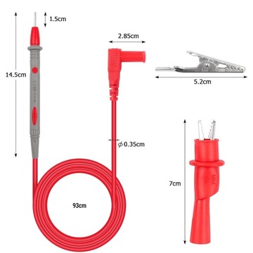 КАБЕЛИ ИЗМЕРИТЕЛЬНЫЕ ПРОВОДЫ ДЛЯ ИЗМЕРИТЕЛЯ МУЛЬТИМЕТРА + ЗАЖИМЫ «КРОКОДИЛЫ» 1000В 10А «БАНАН»