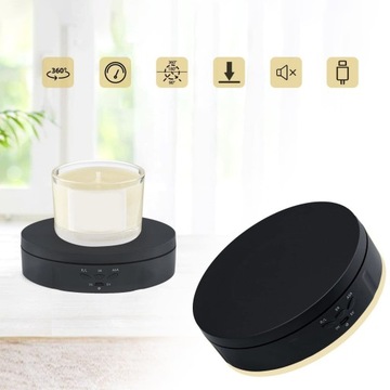 ПОВОРОТНЫЙ СТОЛИК НА 360° ДЛЯ ФОТОГРАФИЙ БЕЗ ЗЕРКАЛА, ЧЕРНЫЙ 14,5 СМ