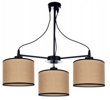 Lampa Wisząca Żyrandol abażury Eko Juta Boho E27