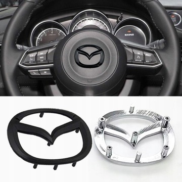 Наклейка с логотипом MAZDA на руль.