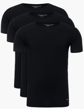 Tommy Hilfiger, комплект из 3 мужских черных хлопковых футболок с коробкой M