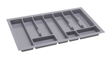 WKŁAD SZUFLADY NA SZTUĆCE ORGANIZER 80 CM METALIK