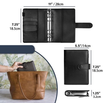 Карманный набор для бюджетной папки А6 из ПУ.