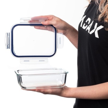 СТЕКЛЯННЫЙ КОНТЕЙНЕР ПИЩЕВЫЙ 1040мл С КРЫШКОЙ LUNCH BOX